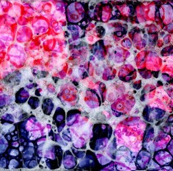 Purple-pink-red 2 bubble painting